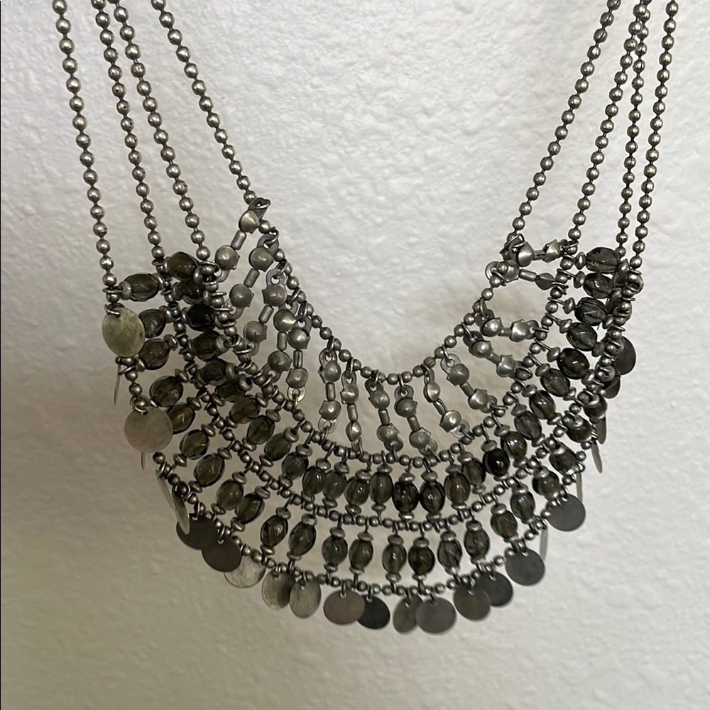 Silver Beaded Necklace